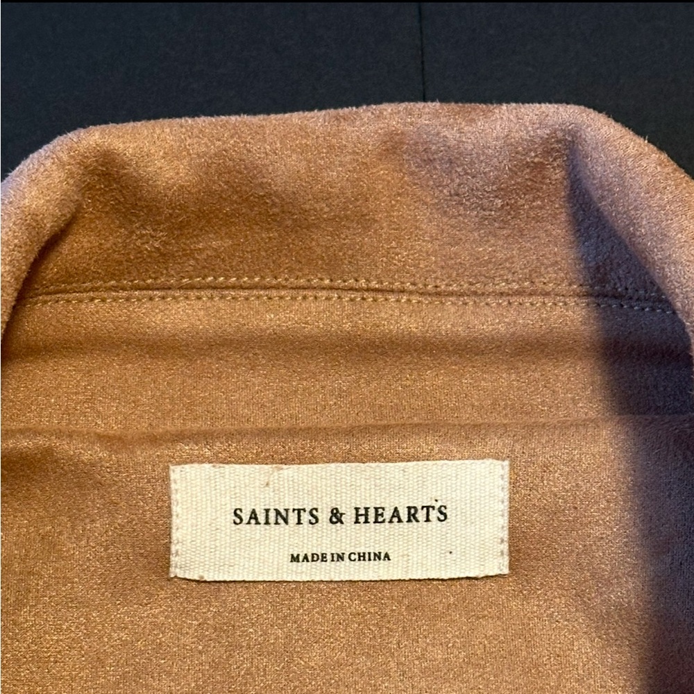 Fringed Suede Cropped Jacket in Tan - Picture 7 of 11